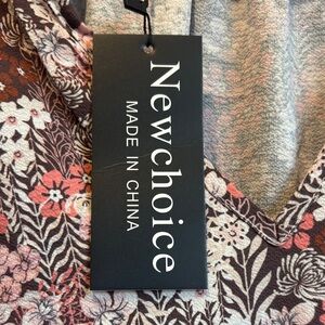 Floral Women's Blouse - Brown and Pink